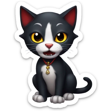 vampire cat sticker