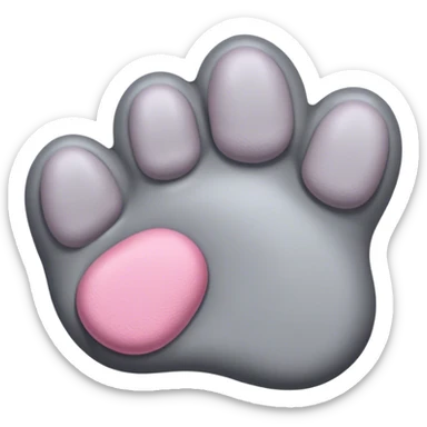 Gray dog foot sticker