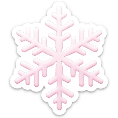 pastel pink snowflake  sticker
