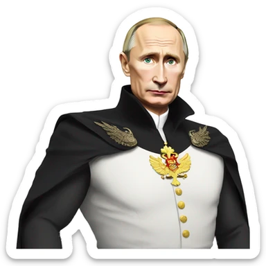 Vladimir Putin is a super villain sticker