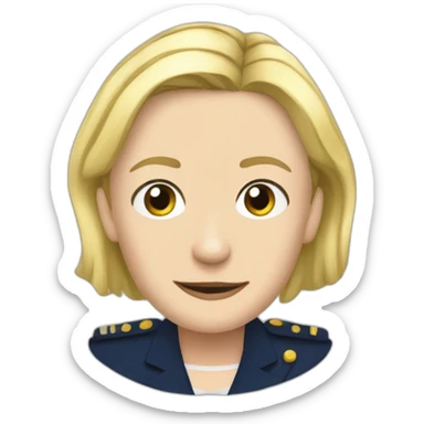 Marine lepen voilée sticker