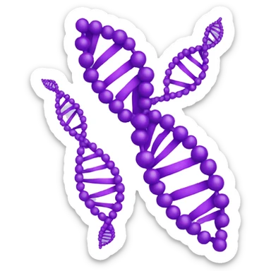 dna helix purple sticker