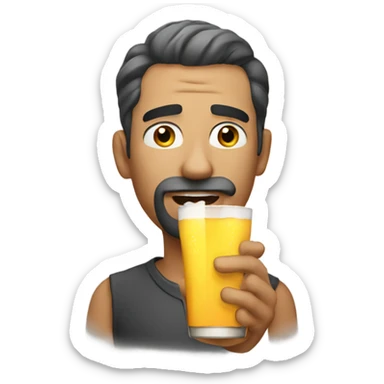 Thirsty man  sticker