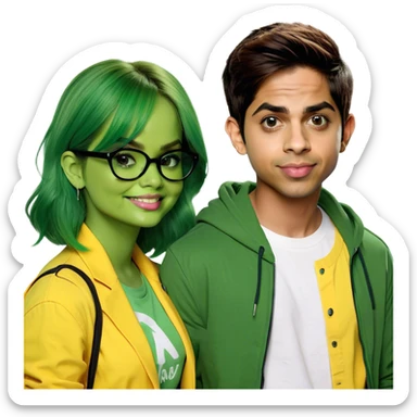 Debby Ryan and Karan Brar sticker