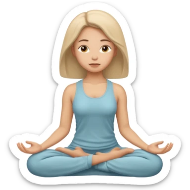 mulher meditando sticker