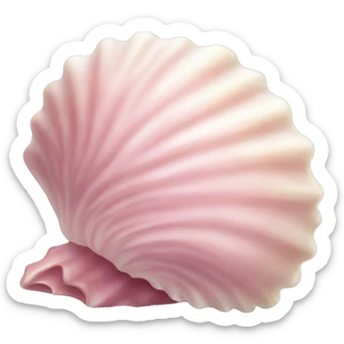 Fluffy pink seashell  sticker