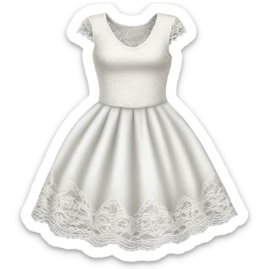 lace white dress sticker