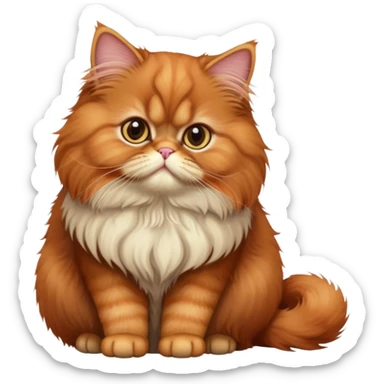 Red Persian cat and brown lop-eared sticker
