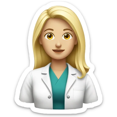 Blonde pharmacist sticker