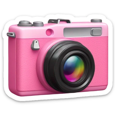 pink camera sticker