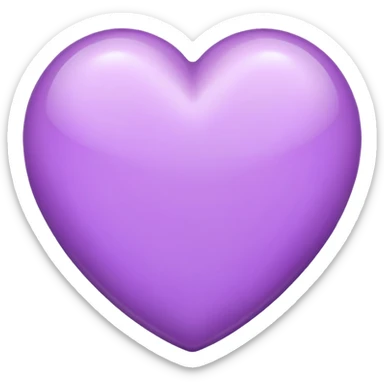 lilac heart sticker