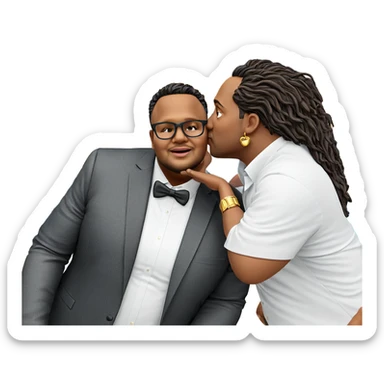 formal kiss between lovers sticker