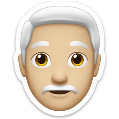 Person black hair white face framing  sticker