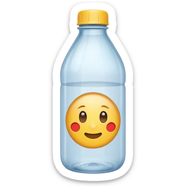 une bouteille en plastique dechet vide  sticker