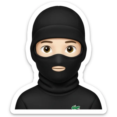  boy lacoste balaclava black lacoste sticker
