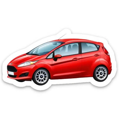Red Ford Fiesta 2012 Emoji sticker