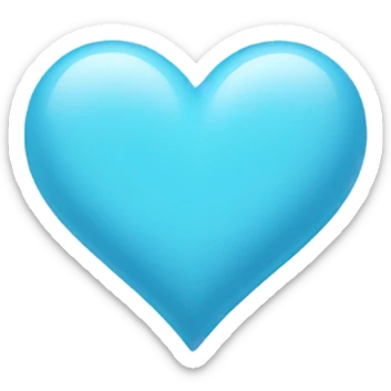 Light blue heart sticker