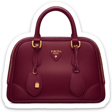 burgundy prada purse   sticker