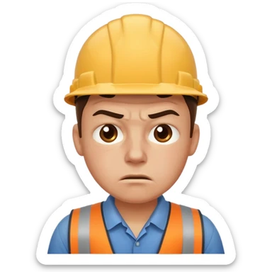 worker in stress sticker