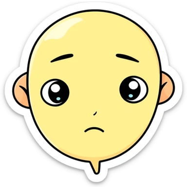 Sad face with a tear sticker