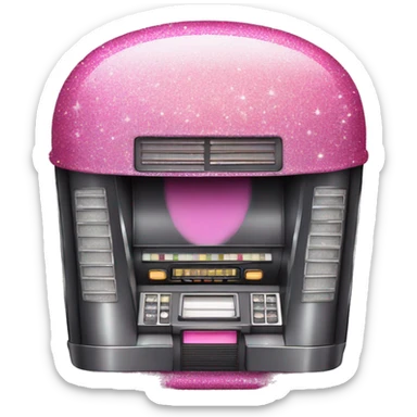 Pink ombre glitter jukebox  sticker
