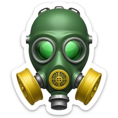 make my emoji for a twitch chat channel the streamer is me toxic shots incorporate the toxic in the emoji  inlucde a gas mask sticker