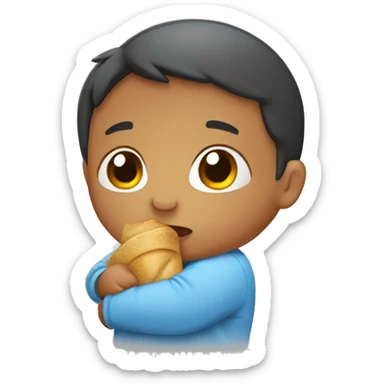 Un bebé cargando una mancuerna  sticker