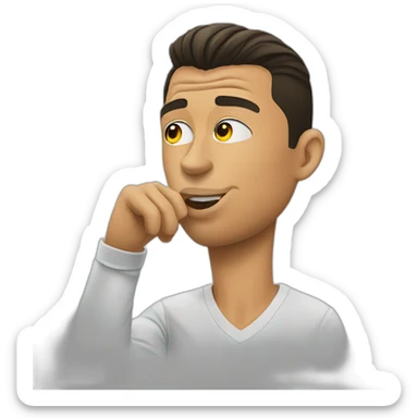 Cristiano ronaldo picking nose sticker