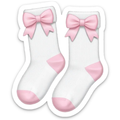 White Socks With Light Pink Bows sticker