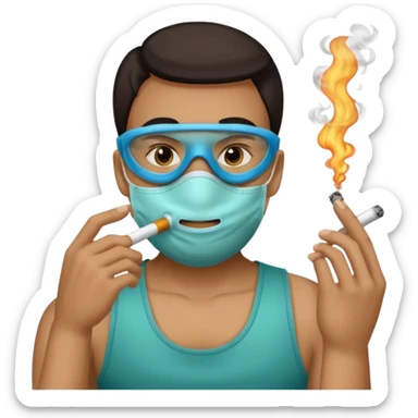 Smoking a noz tank sticker