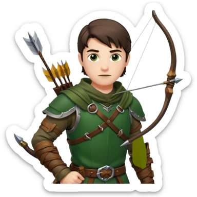 male dnd ranger sticker