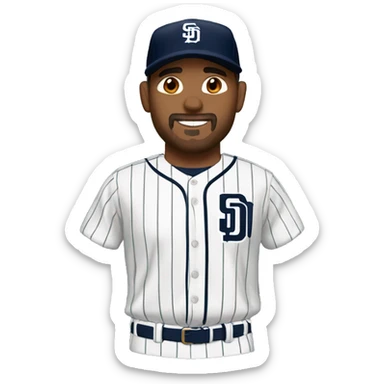 Hispanic man jersey Padres  sticker