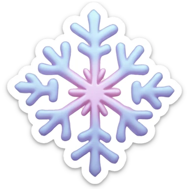pastel pink snowflake  sticker