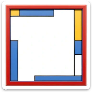 Piet Mondrian, Composition with Red Blue and Yellow painting frame sticker