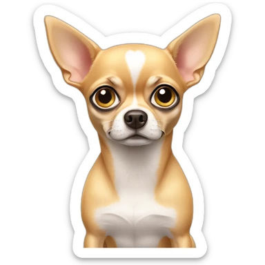 wide eyed concerned chihuahua sticker