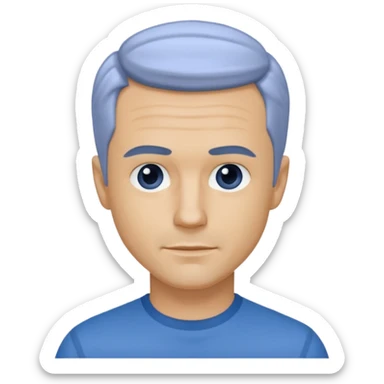 Freddie Prinze Jr, blonde hair, blue shirt sticker