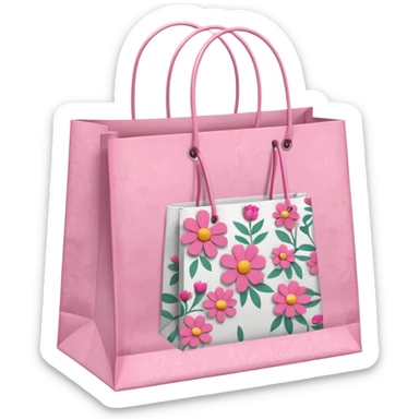 Shopping bags girly  sticker