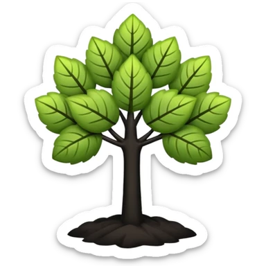 Un trébol de cinco hojas negro sticker