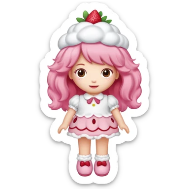 Strawberry shortcake, cutecore sticker