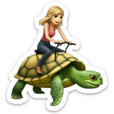desmond burrows riding a turtle with taylor swift sticker