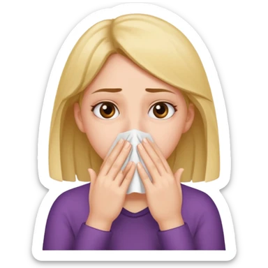 The girl needs to be blocking her nose with both hands to avoid the bad smell. sticker