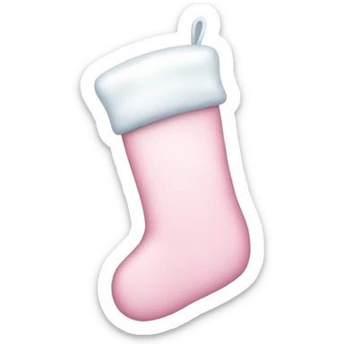 Pastel pink Christmas stocking  sticker