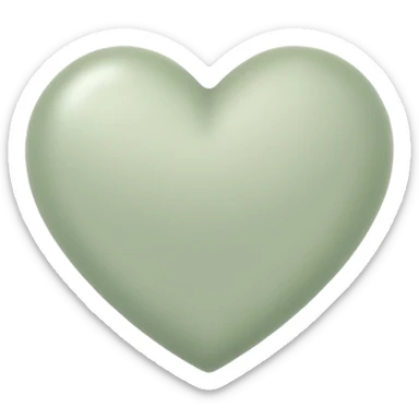 Light sage heart sticker