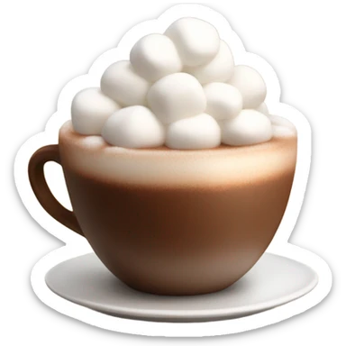 Hot chocolate with marshmellows sticker