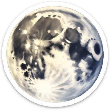 Moon sticker