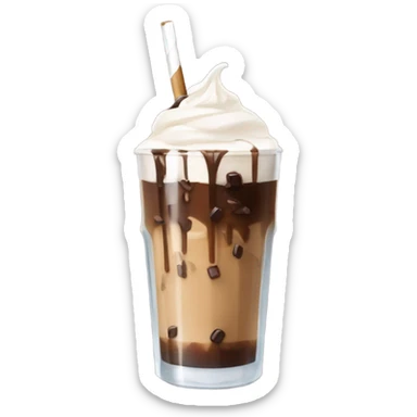 Aesthetic brown iced coffee from starbox sticker