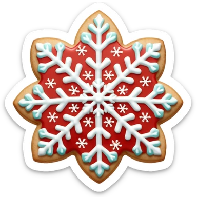 Christmas cookie snowflake sticker