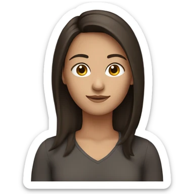 brunette in bi sticker