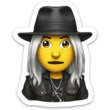 heavy metal fan with camp hat sticker