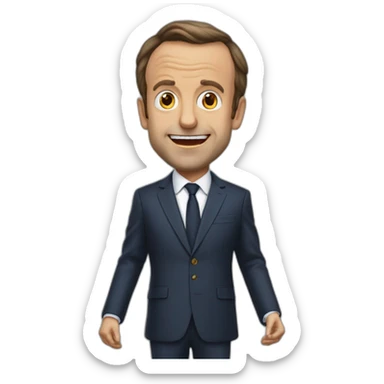 Une araignée qui mange Emanuel macron sticker